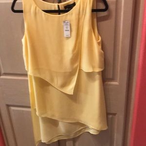 NWT White House Black Market small yellow top.
